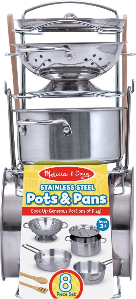 Best Buy Melissa And Doug Lets Play House Stainless Steel Pots And Pans