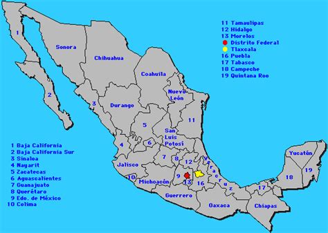 27 Map Of Mexico With Capitals Maps Online For You