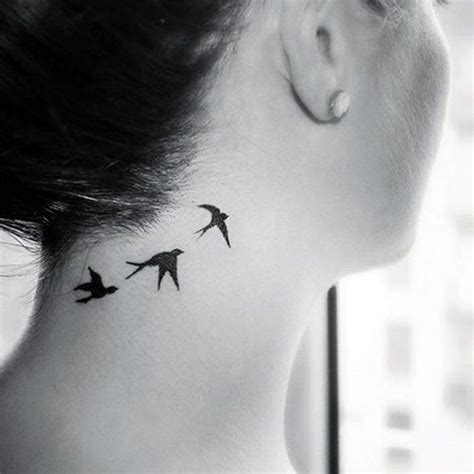 Small Bird Tattoo On Neck Tiny Tattoo Inc