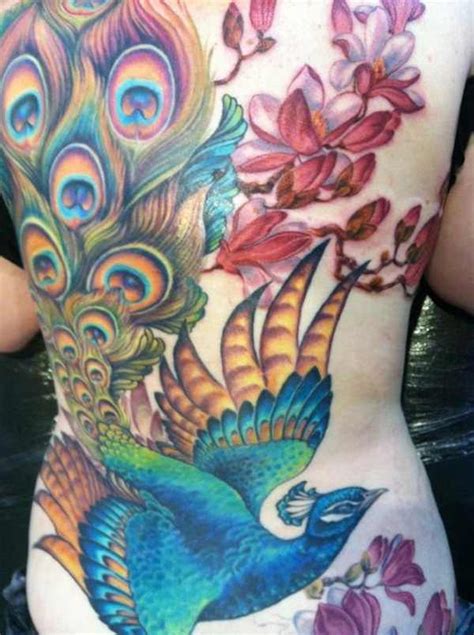 Awesome Fullback Peacock Tattoo Design Of Tattoosdesign Of Tattoos