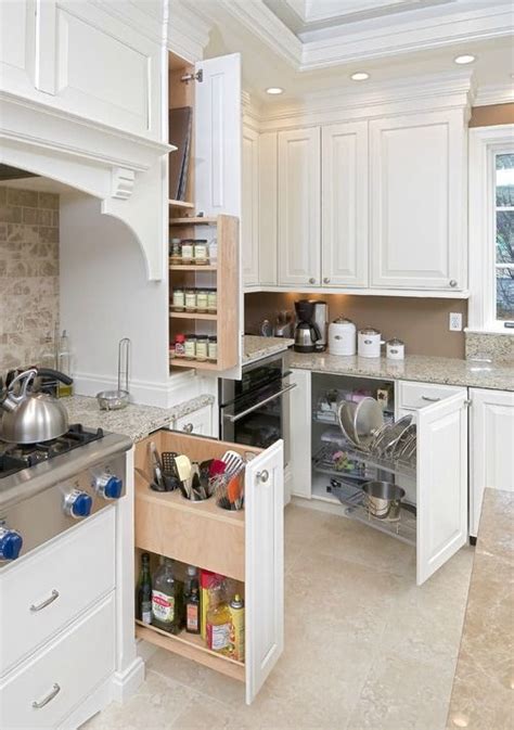 Small items can easily disappear into the depths of corner cabinets. maximizing kitchen storage... check out the swiveling ...