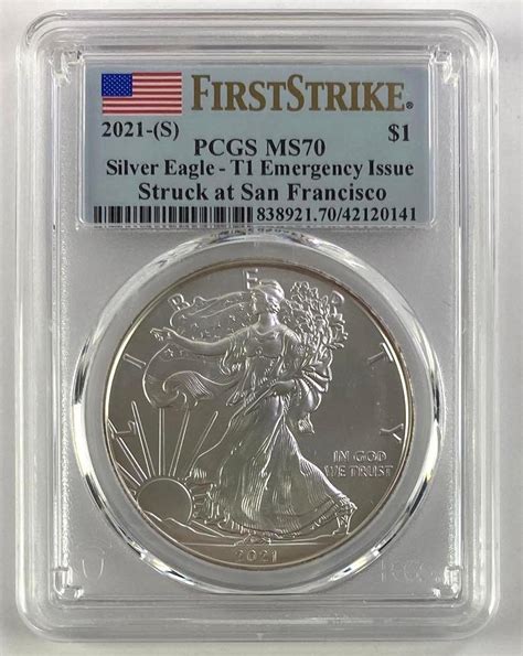 At Auction Struck At San Francisco 2021 S American Silver Eagle Type 1