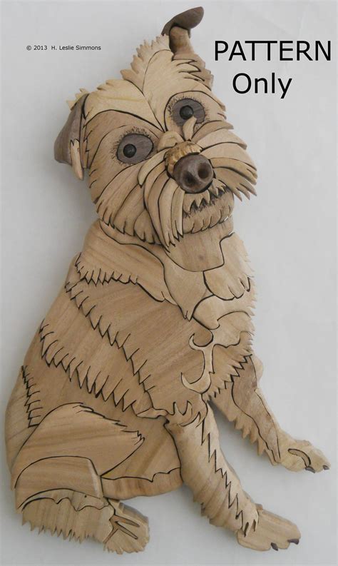 A Wood Intarsia Pet Portrait Of A Schnoodle Made From My Pattern