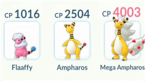 Flaaffy Ampharos Mega Ampharos Evolution Line Challenge Pokemon Go