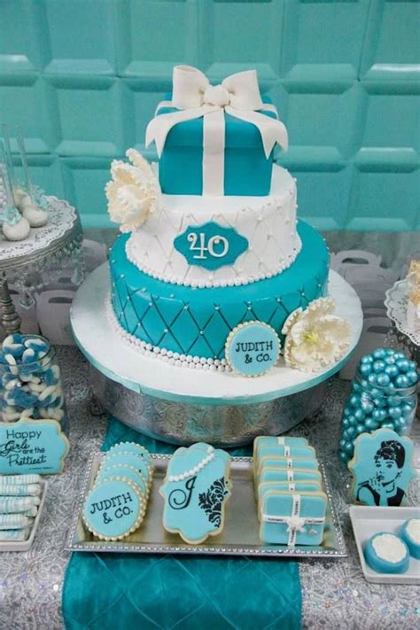 Tiffany And Co Inspired Birthday Party {planning Ideas Decor} Tiffany Cakes Tiffany Birthday
