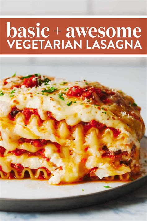 Basic Awesome Vegetarian Lasagna Recipe Pinch Of Yum