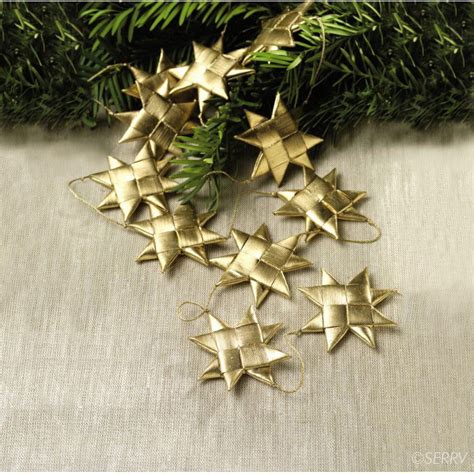 Decor Gold Star Garland Serrv 9 Handmade Christmas Decorations