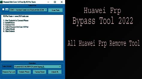 Huawei Frp Bypass Tool All Huawei Frp Remove Tool Crack Tool R Pro Youtube