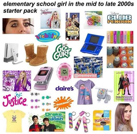 Mid To Late 2000s Elementary School Girl Starter Packs Childhood
