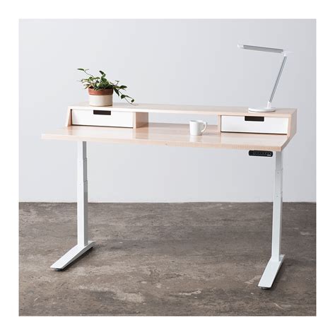Jarvis Atwood Hardwood Adjustable Standing Desk With Drawers Ergo