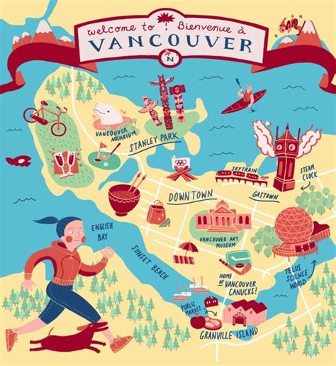 Map Of Vancouver Travel En 2019 Mapas De Viaje Consejos Para