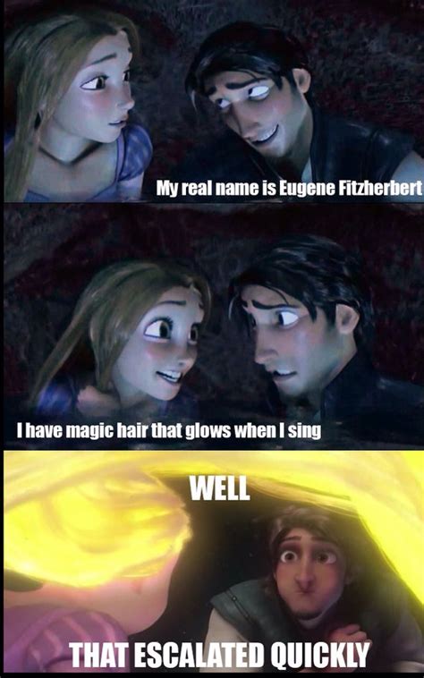 His expression when said her hair glows was so priceless ...