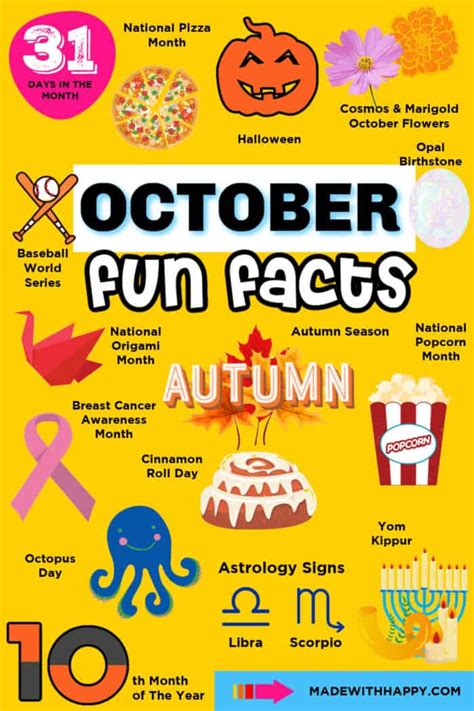 October Fun Facts Made With Happy