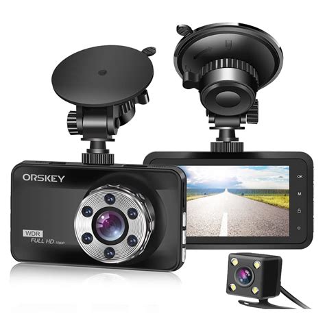 Buy Orskey Dash Cam Front And Rear 1080p Full Hd Dual Dashboard Camera