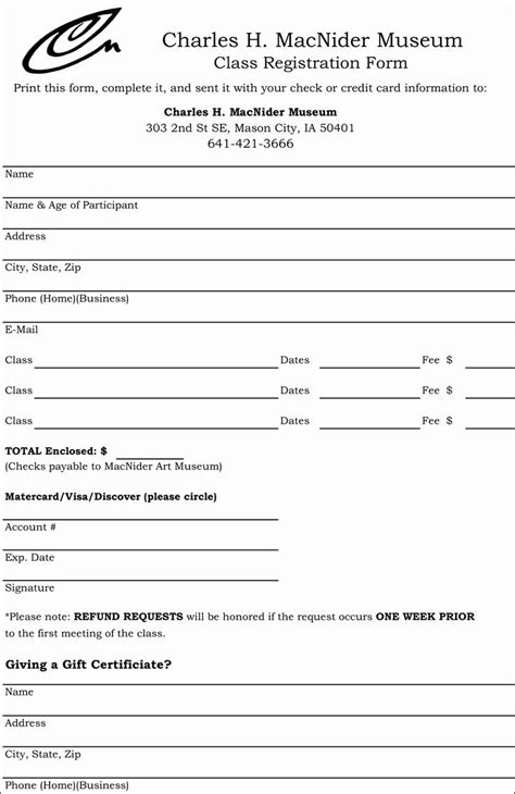How To Get A Free Registration Form Template For Word Download Free