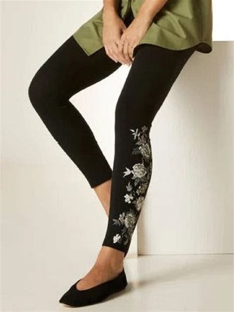 black casual floral printed leggings azzlee