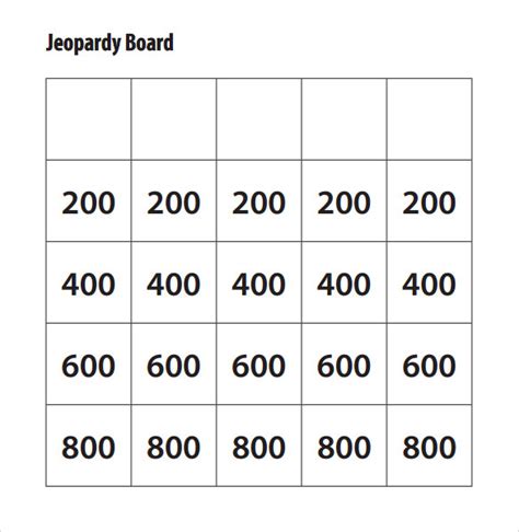 Free 6 Sample Jeopardy Game Templates In Pdf Ppt