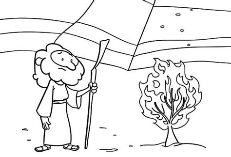 Pin on Burning Bush Moses Coloring Pages