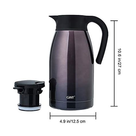 Gint 1 9l 64oz Thermal Coffee Carafe Insulated Stainless Steel Coffee Carafes For Keeping Hot