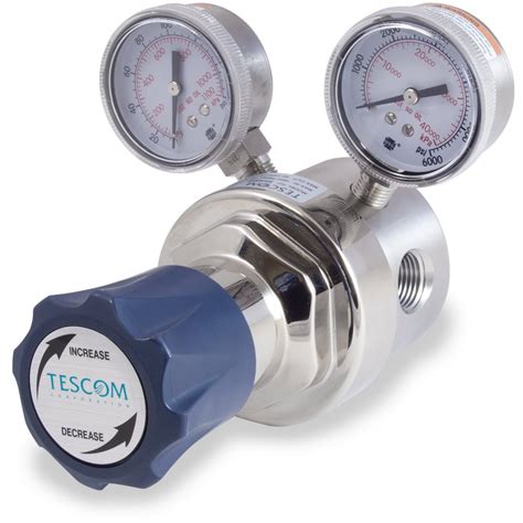 Tescom Pressure Reducing Regulator - Single Stage Cylinder 250 PSIG ...