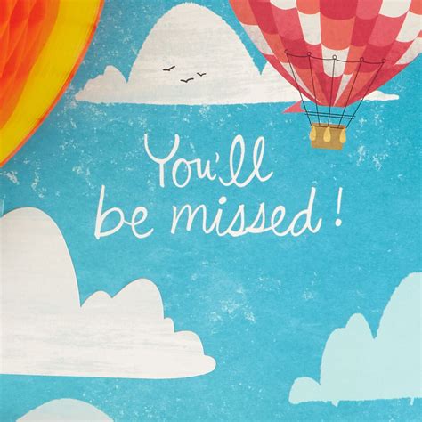 16 Hot Air Balloons Pop Up Jumbo Goodbye Card Greeting Cards Hallmark