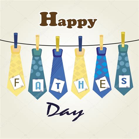 Happy Fathers Day Ties — Stock Vector © Yupiramos 25719731