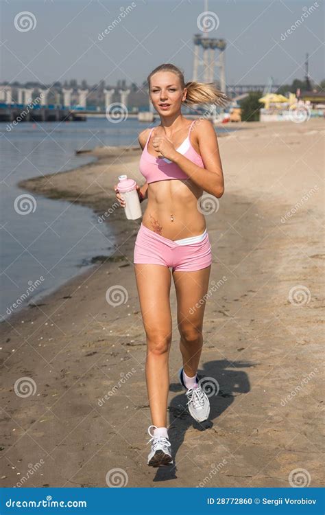 Girl Jogging Stock Photo Image 28772860