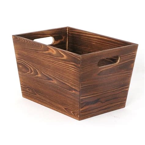 Wood Container With Handles 902 X 126 Inches