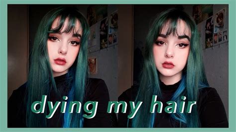 🦕 Dying My Hair Teal Or Trying To 🌱 Youtube