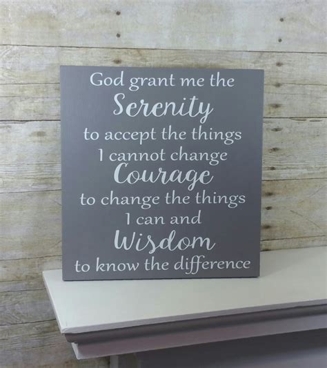 Serenity Prayer Wood Sign Serenity Prayer Art God Grant Me Etsy