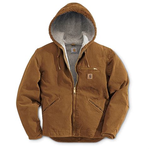 Carhartt Sandstone Sierrra Hooded Jacket 125138 Insulated Jackets