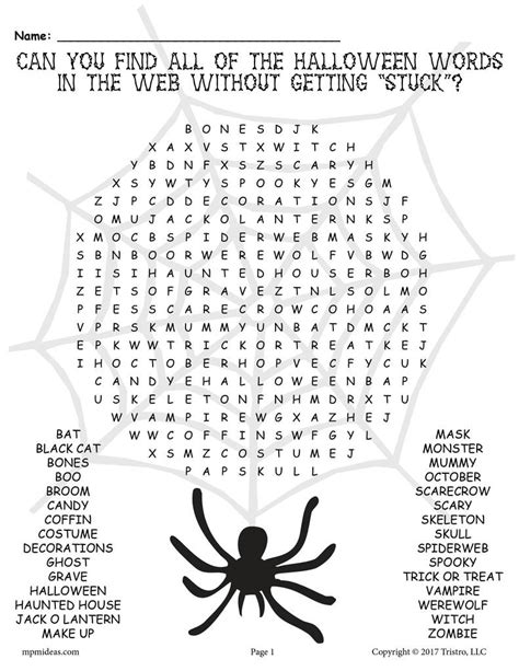We have hidden pictures you can print yourself. Printable Halloween Word Search! - SupplyMe
