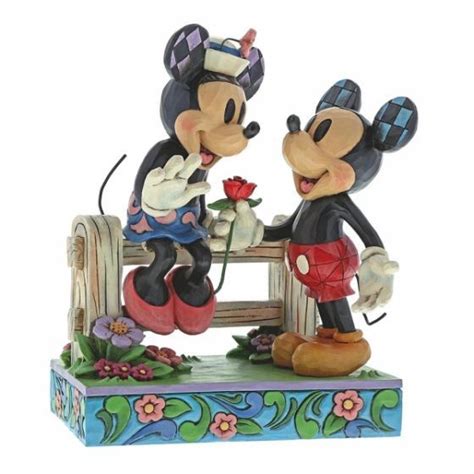 Jim Shore Disney Traditions Mickey Mouse And Minnie Mouse Blossoming