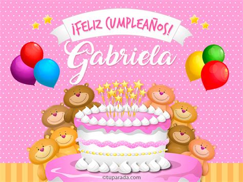 Cumpleaños De Gabriela Tarjetas De Gabriela