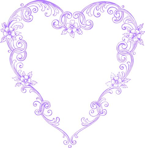 Free Images Fancy Vintage Purple Heart Clip Art Image Wikiclipart