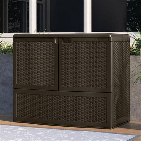 Outdoor Suncast Backyard Oasis Storage And Entertaining Station With