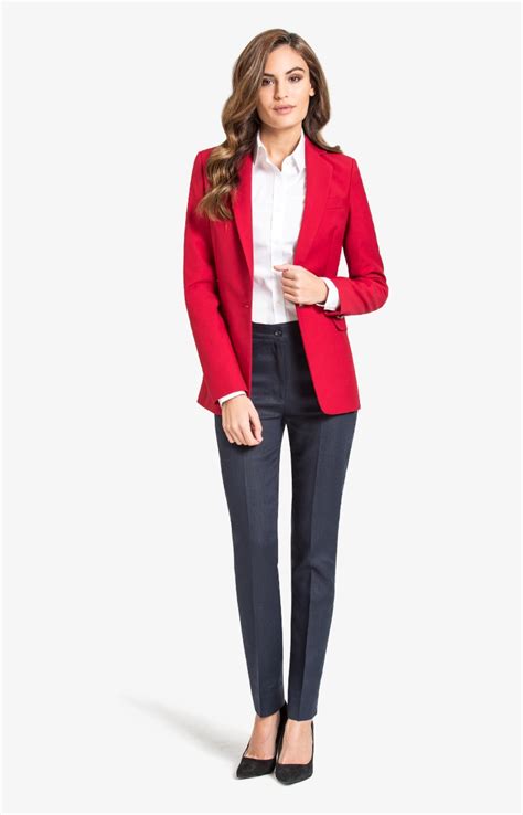 Woman S Red Blazer Blazer Mujer Png Transparent PNG 483x1233 Free