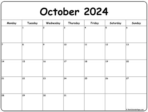 Calendar October 2024 Calendar Brear Cissiee