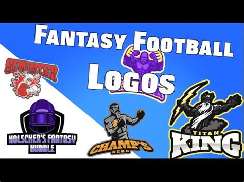 Dominate your league with your new badass logo. Fantasy Football Logos - YouTube