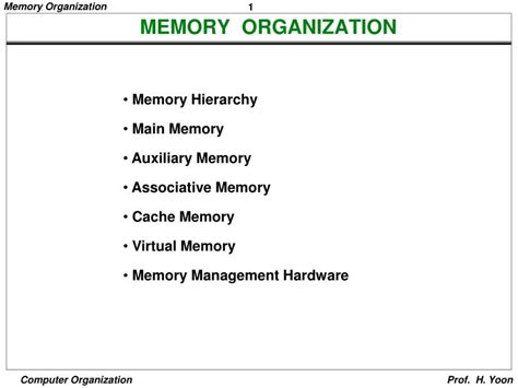 Ppt Memory Organization Powerpoint Presentation Free Download Id