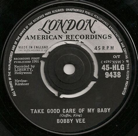 Bobby Vee Take Good Care Of My Baby 1961 Vinyl Discogs