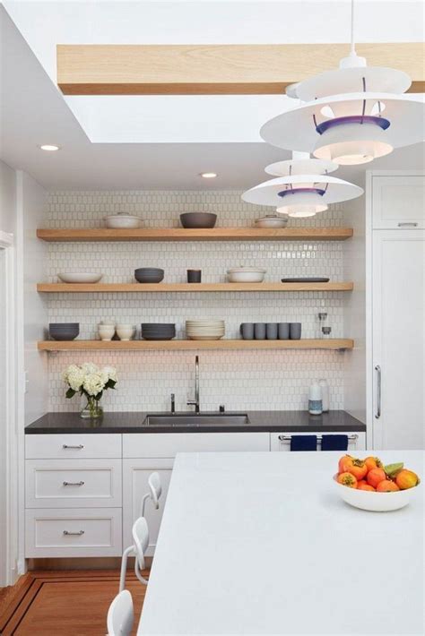 35 Gorgeous Kitchen Floating Shelves For Your Lovely Kitchen Modern Countertops Floating