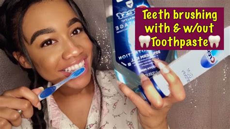 Asmr Brushing My Teeth With Toothpaste And Dry Teeth Brushing Youtube
