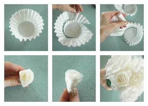 Coffee Filter Roses · How To Make A Paper Flower · Papercraft On Cut