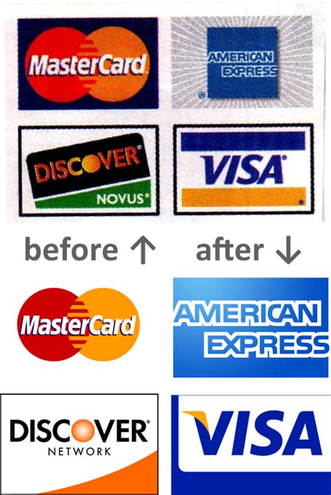 Hi Res Vector Credit Card Logos Visa Mc Amex Discover Kpao By