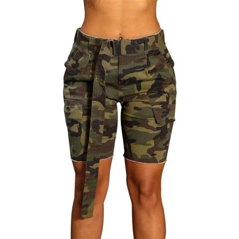 Plus Size 2018 Womens Workout Cotton Army Ladies Military Camouflage