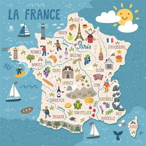 The Ultimate France Road Trip Itinerary Иллюстрированные карты