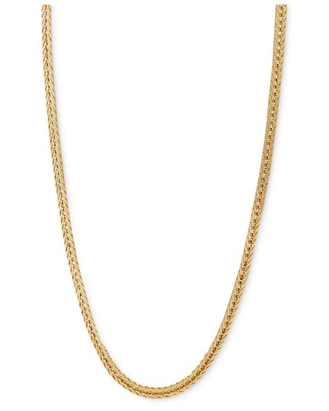Macys Italian Gold 24 Foxtail Chain Necklace 1 13mm In 14k Gold In