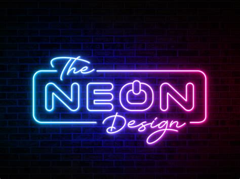 The Neon Design Neon Logo Design Lighting Multicolor By Design Sea On