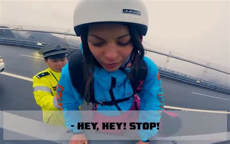 Base Jumper Totally Defies Police